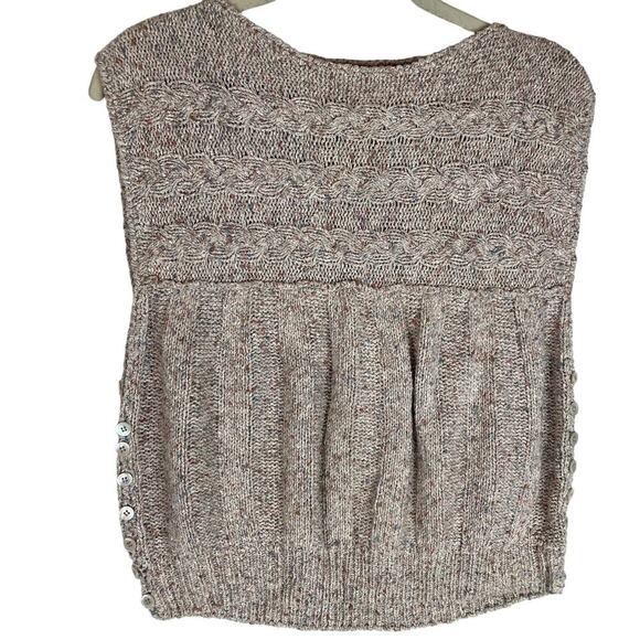 Vintage Toffee silk wool blend lightweight sleeveless sweater size small - Picture 1 of 8